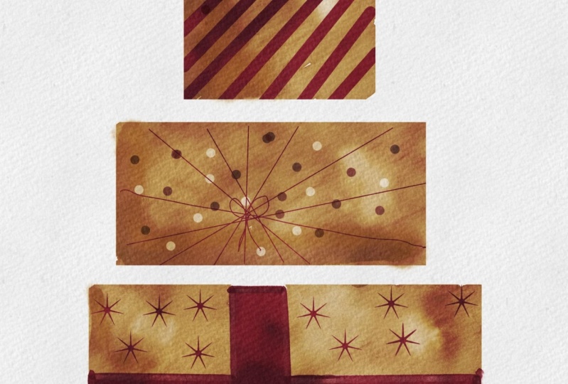 Watercolour Christmas cards
