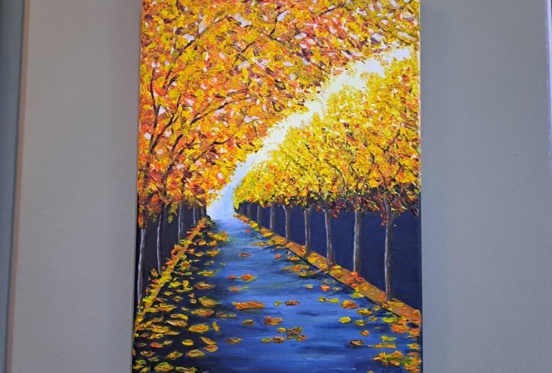 Acrylic knife painting for beginners