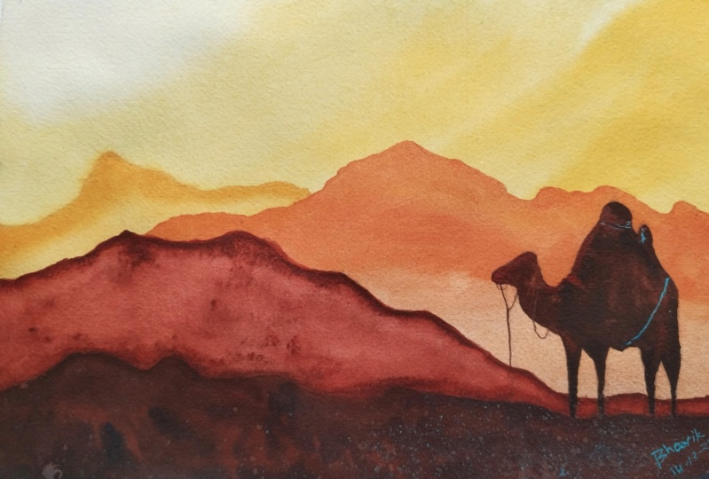 Camel in desert