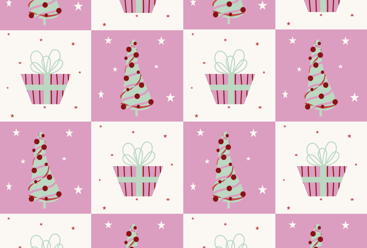 Pink and white check - student project