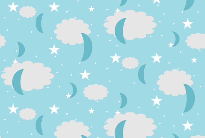 Cloudy Moon 1/2 Drop