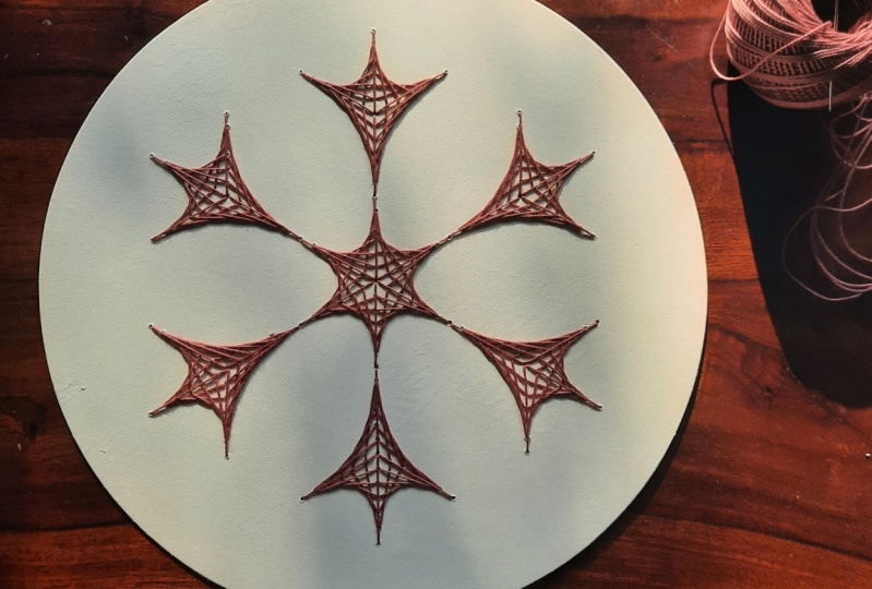 Paper Stitched Snowflakes