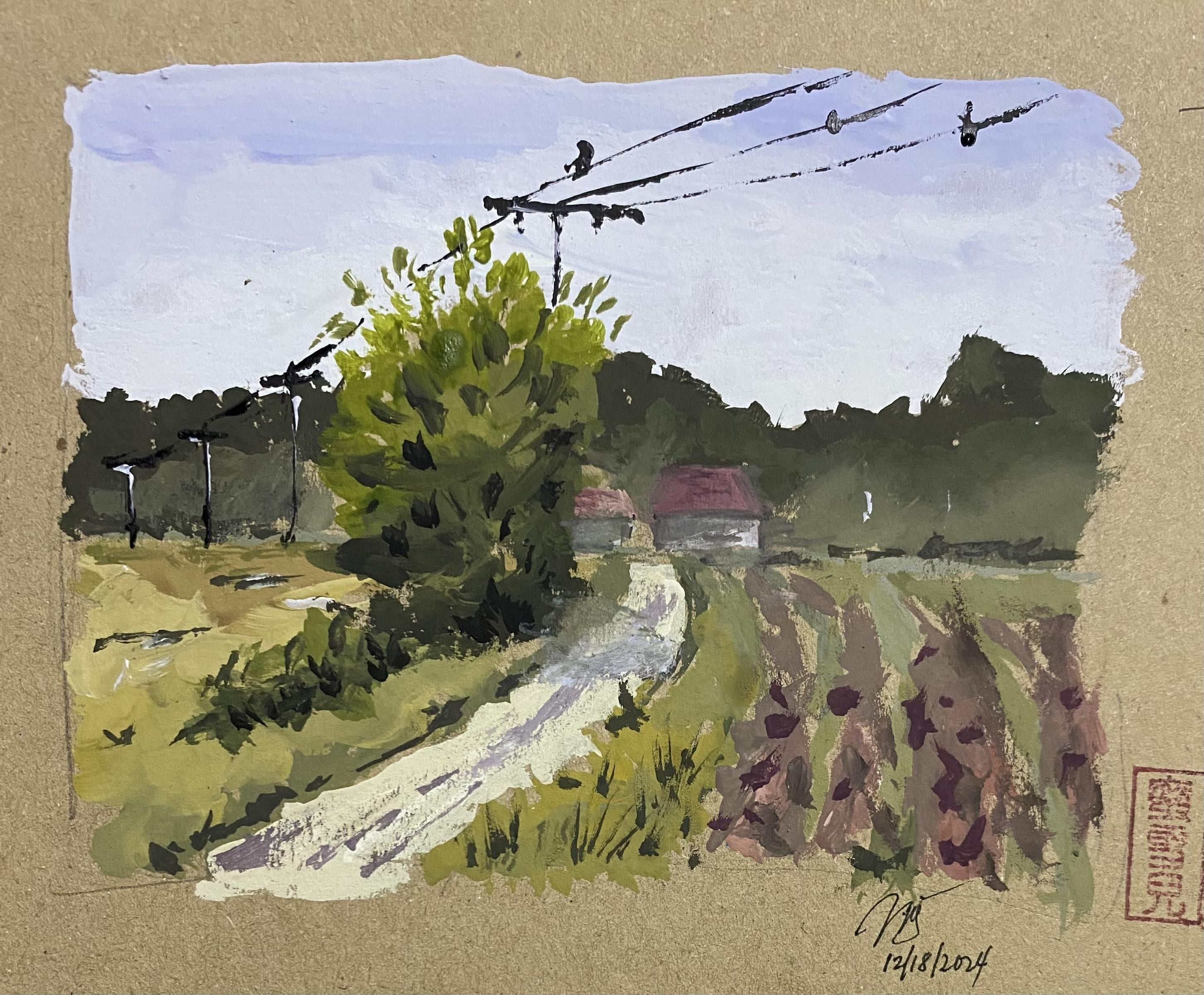 Landscape Gouache - student project