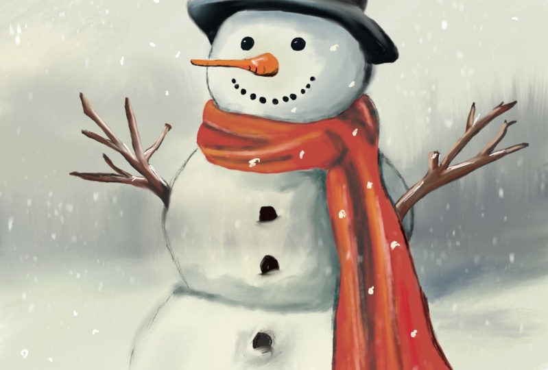 Paint a snowman in procreate with Paul Cheney