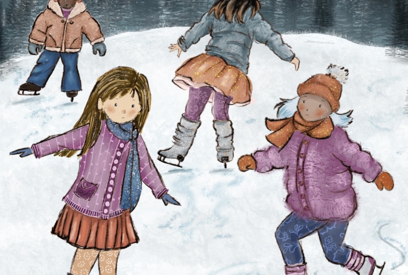 Ice skating fun