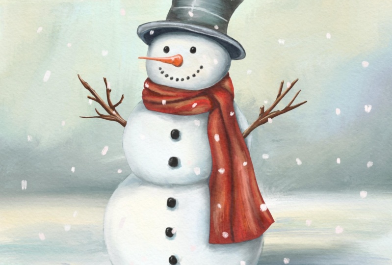 Snowman (digital oil)