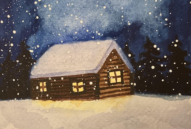 Starry night forest