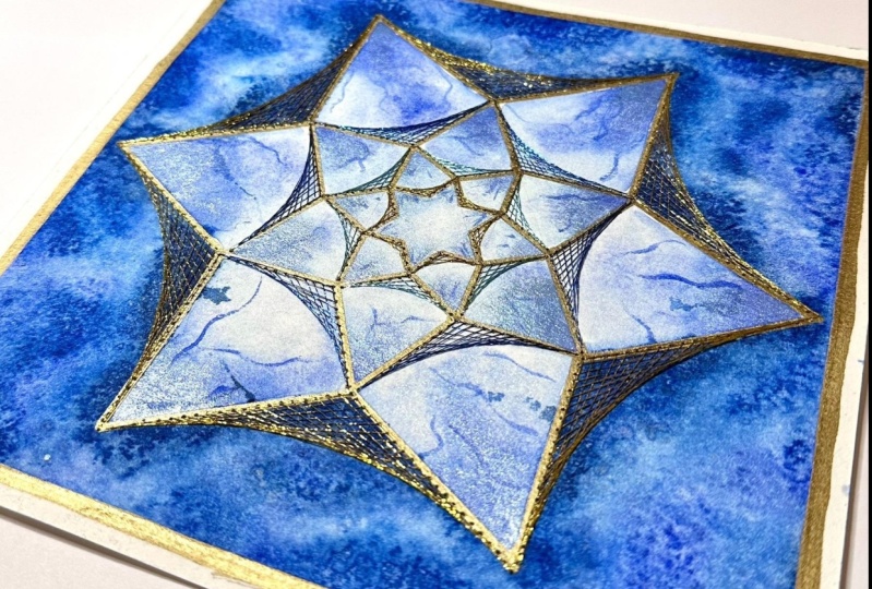 Paper-Stitched Festive Star