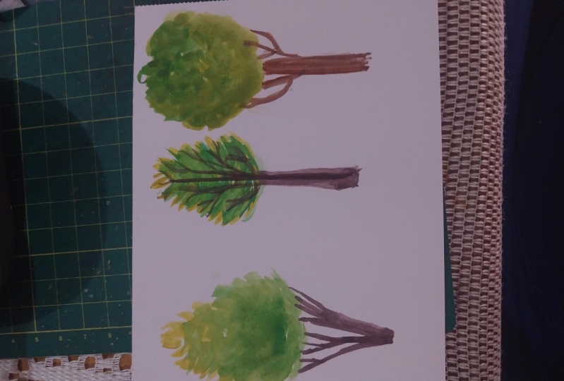 Watercolor trees
