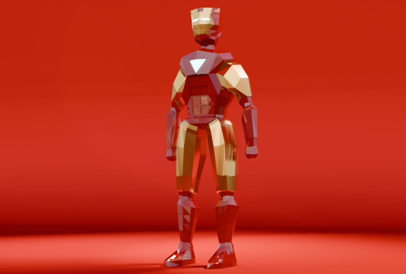 Low Poly Iron Man