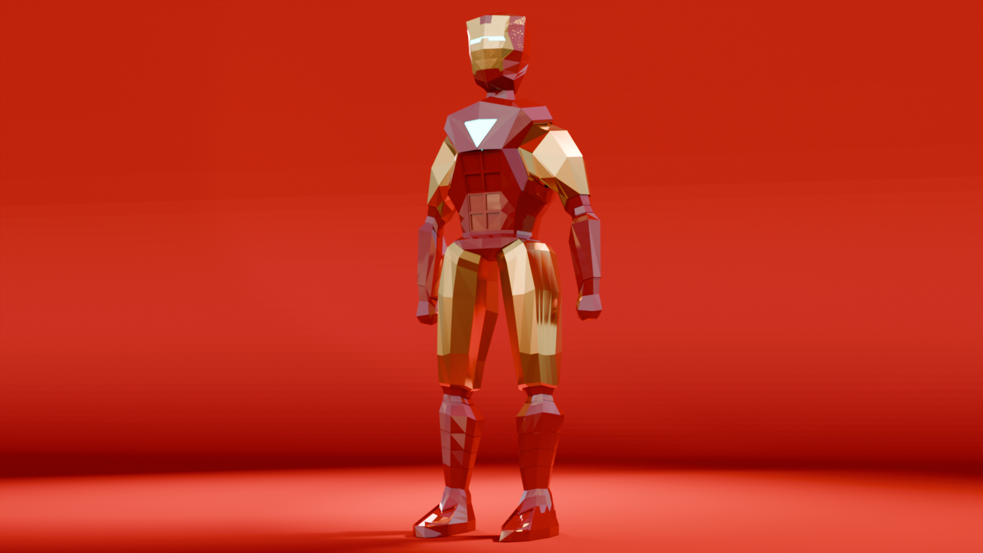 Low Poly Iron Man - student project