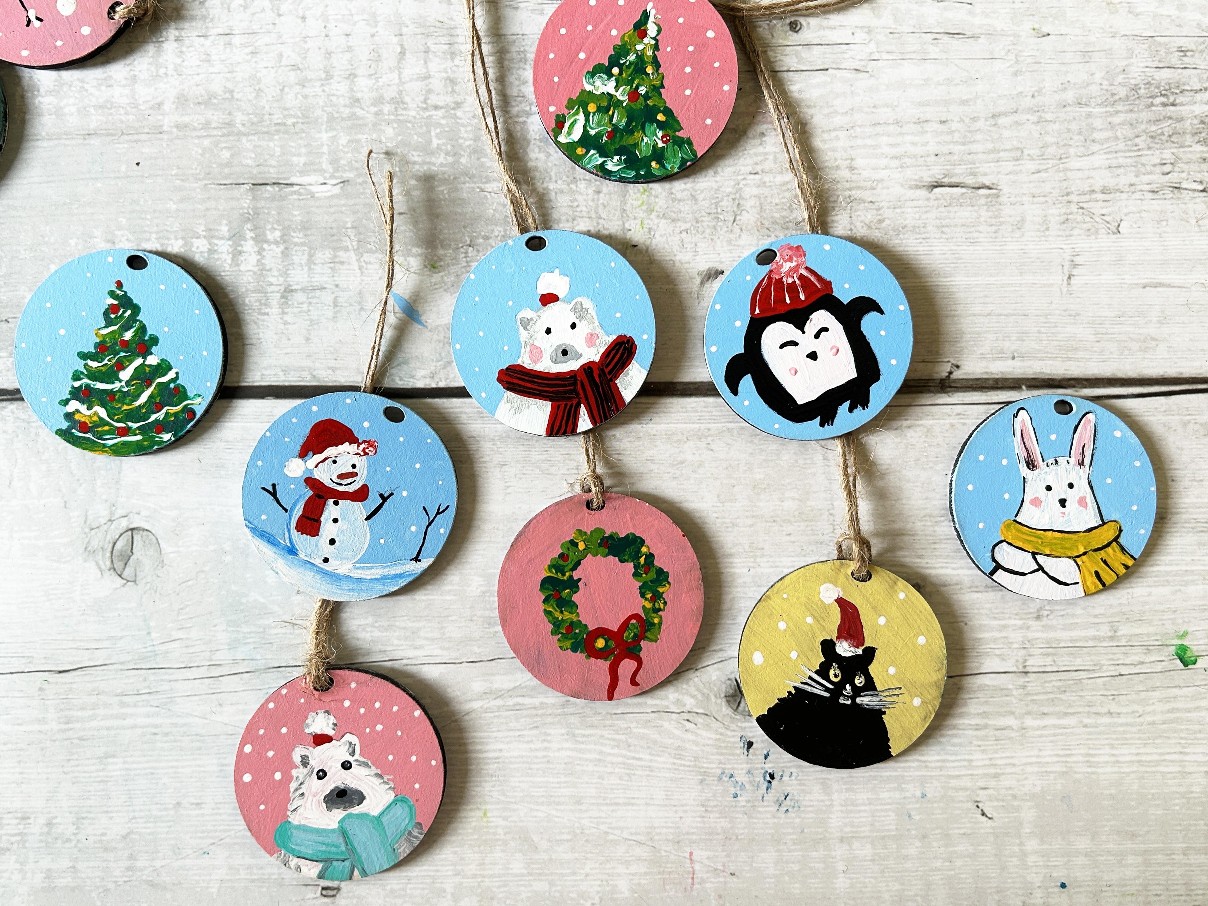Hand Painted Ornament forChristmas Tree - student project