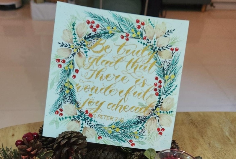 Watercolor Christmas Wreath