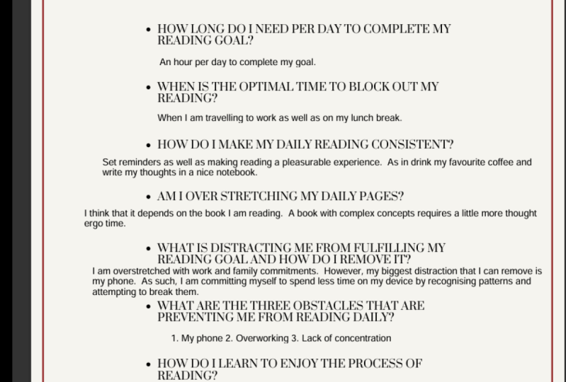 Reading Planner
