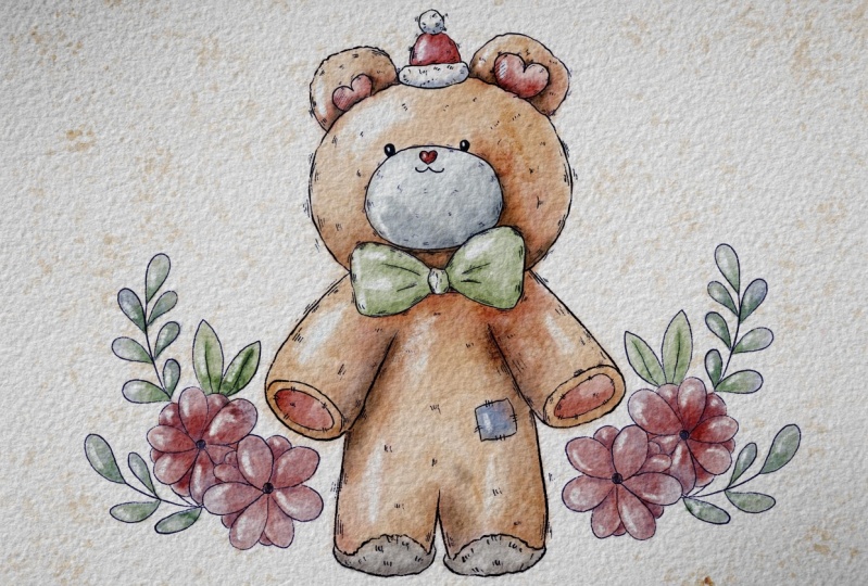 Watercolour bear