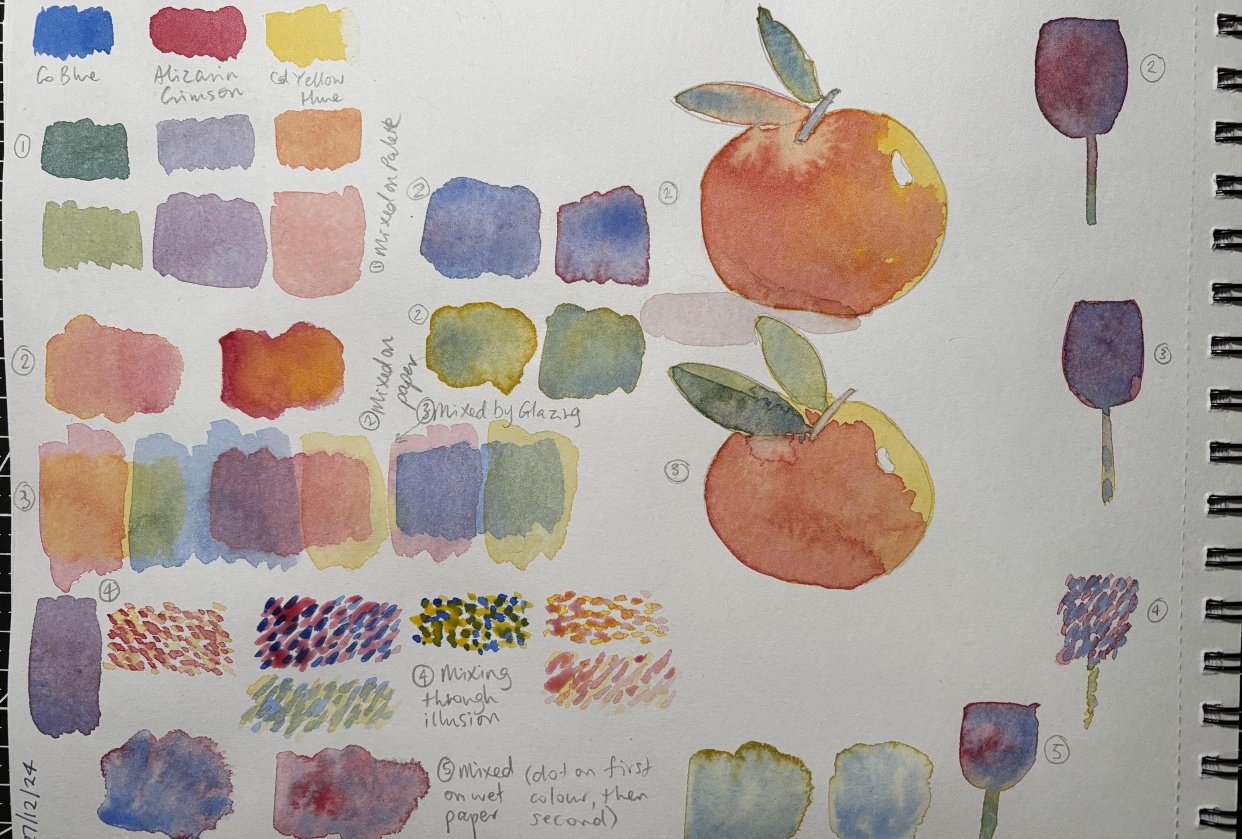 Mixing colours - student project