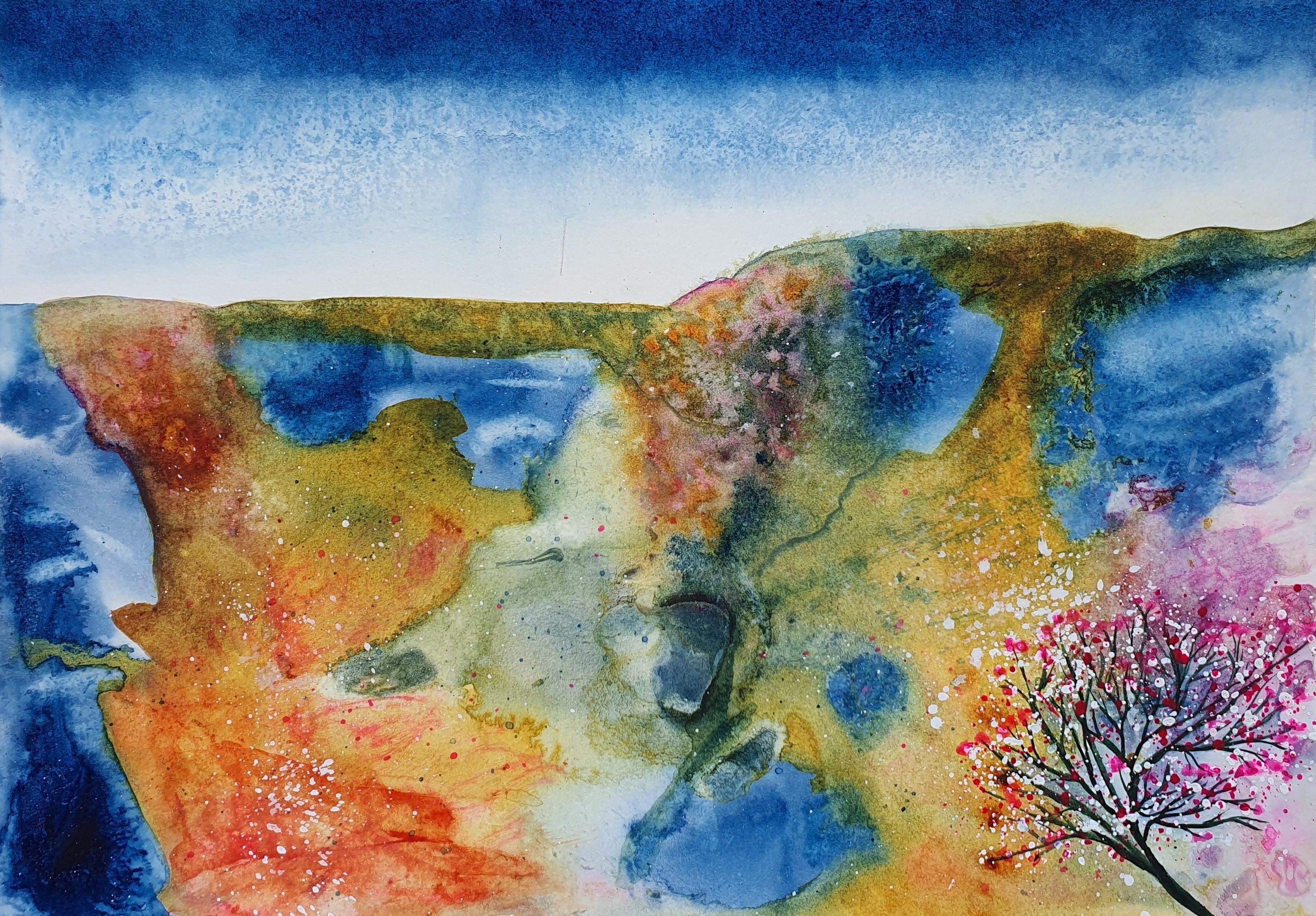 Abstract Watercolor Landscapes - Part 3 - student project