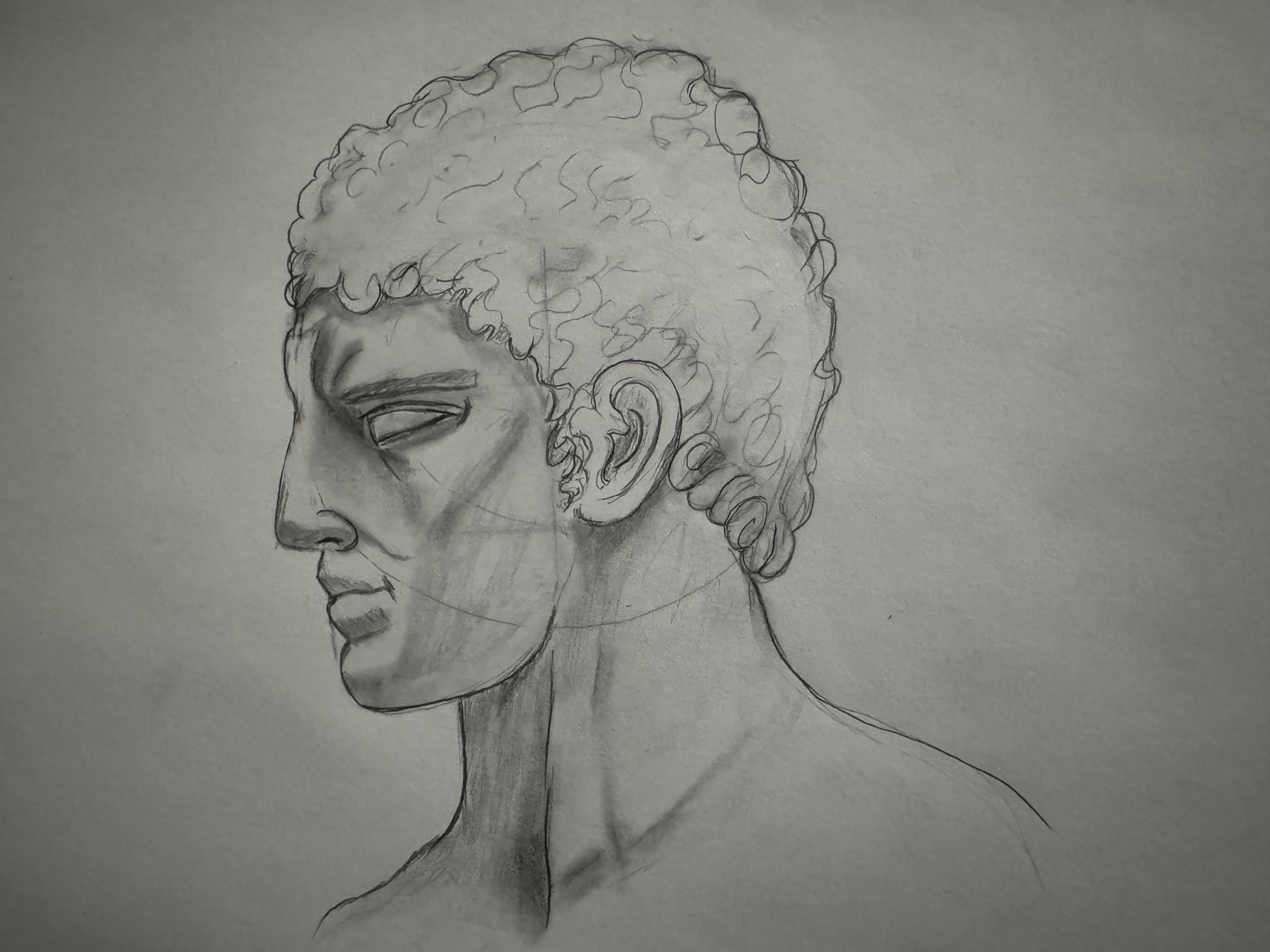 How to easily draw a portrait part 3 - student project
