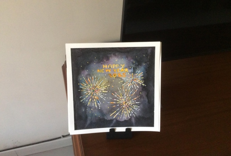 Fire Works in Watercolor