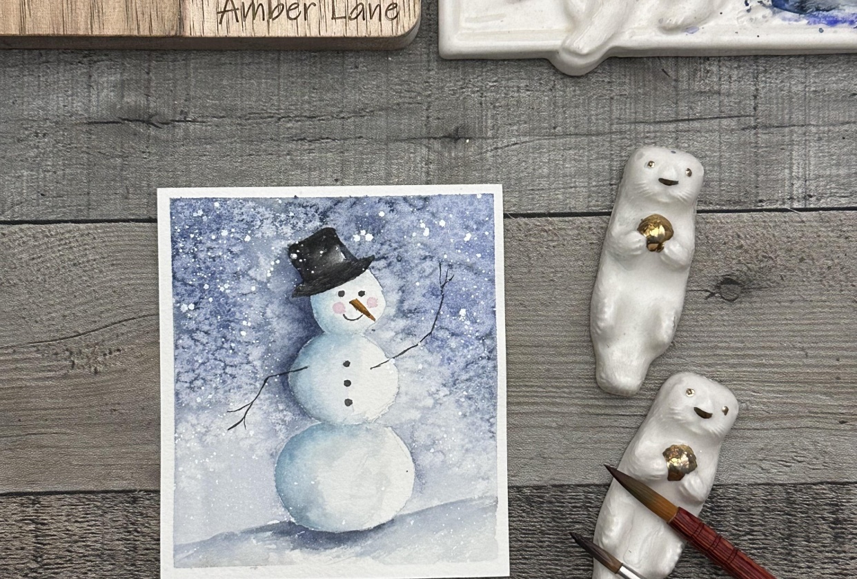 Snow person w/ salt - student project