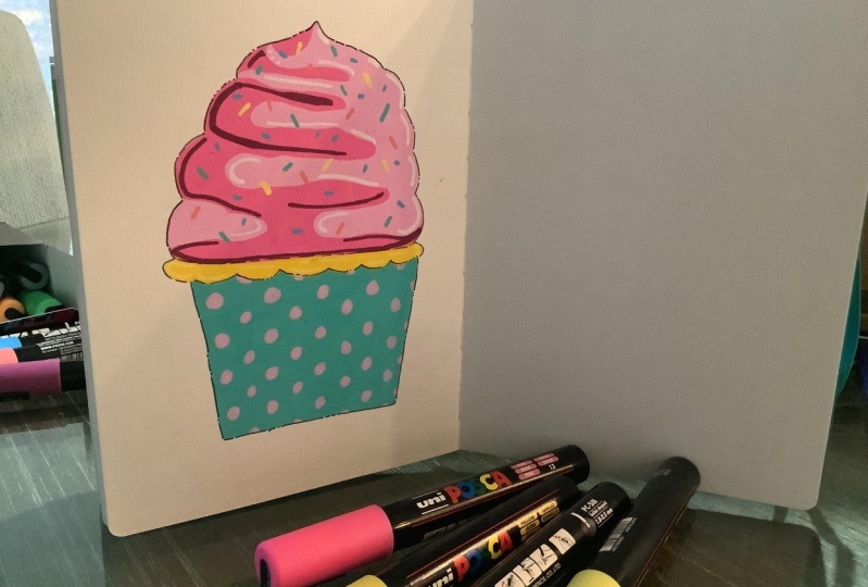 Posca cupcake
