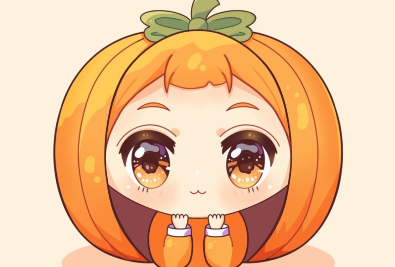 Cute pumpkin girl