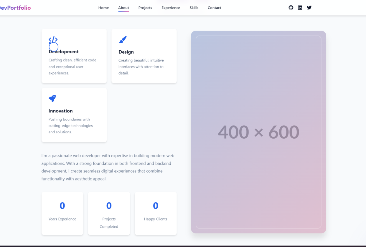 Start Programming my Portfolio (Developer/Designer) - student project