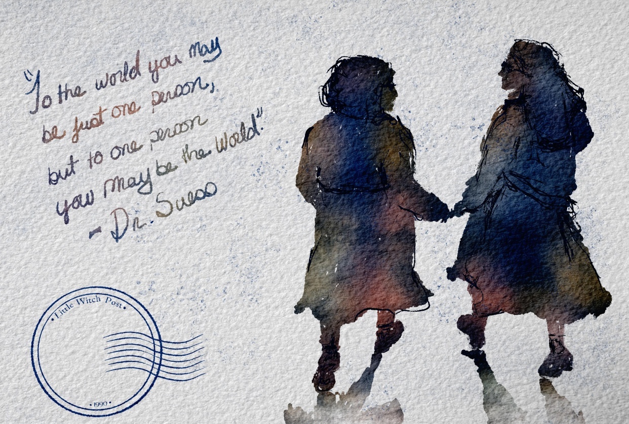 Watercolor silhouettes project - student project