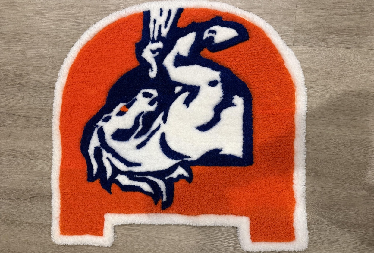 Broncos Fan Rug - student project