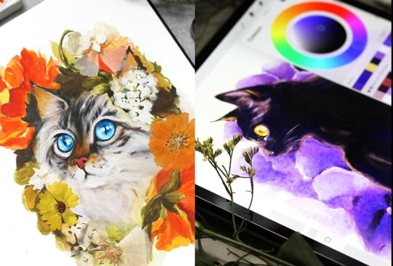 Cats & Flowers Sketchbook
