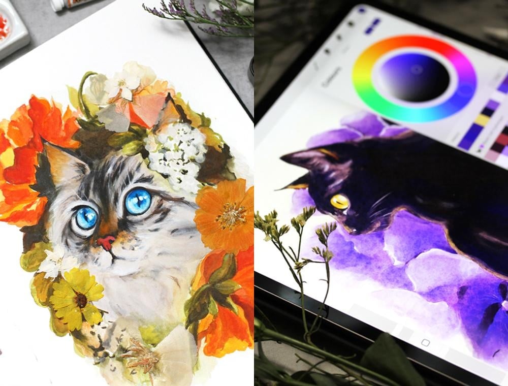Cats & Flowers Sketchbook