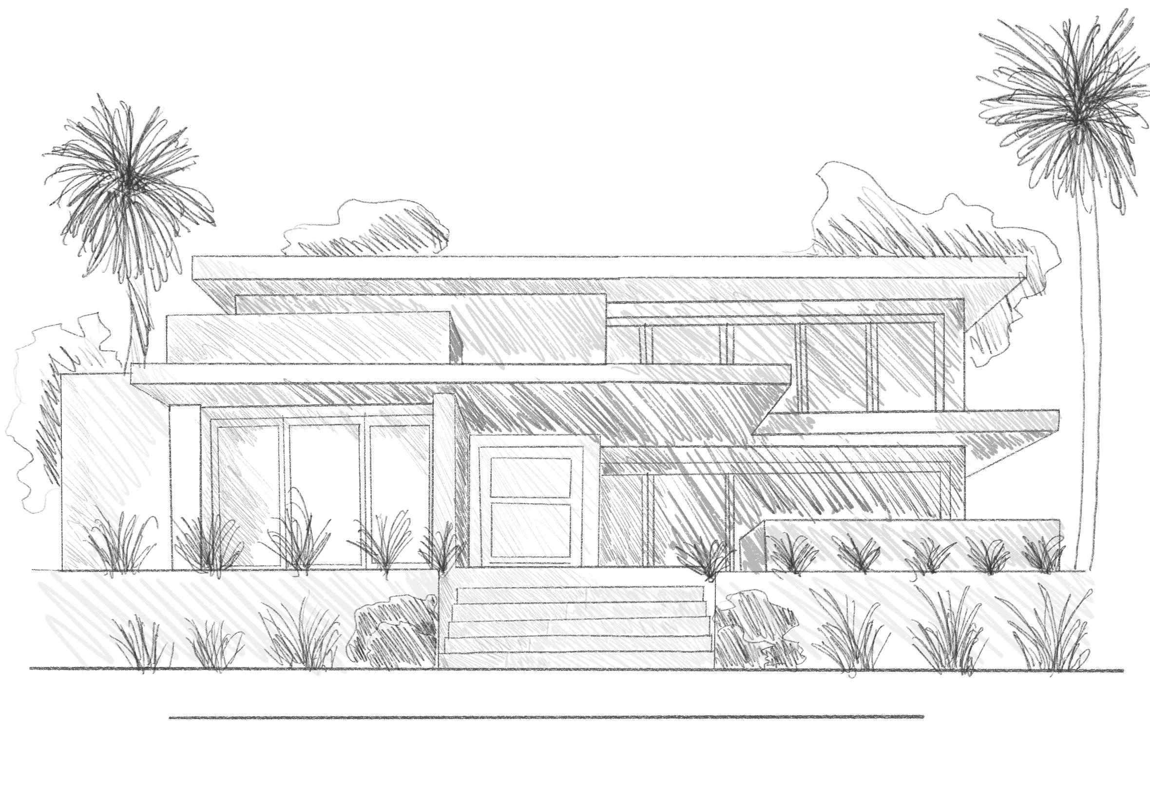 One-Point Perspective House - student project