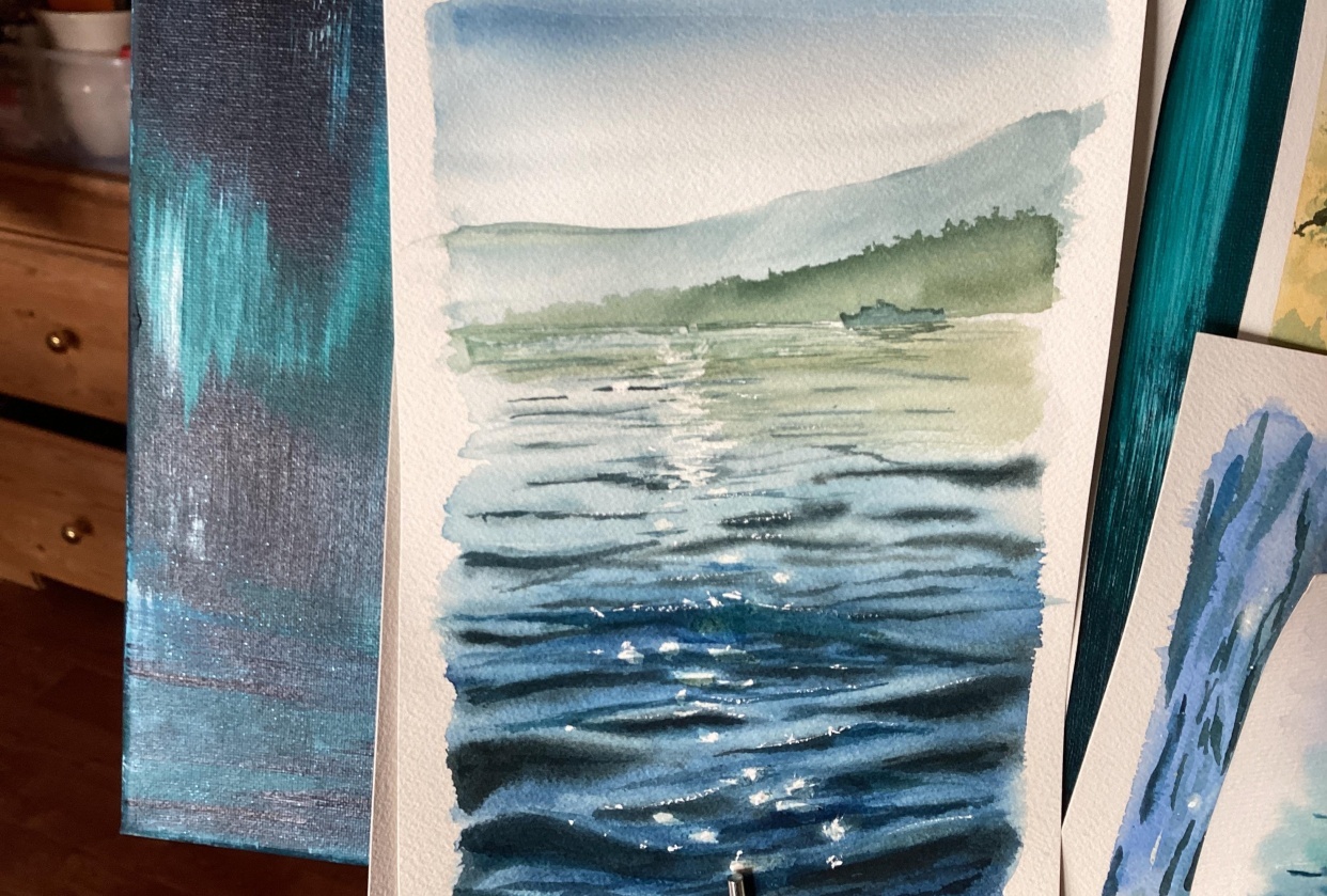 Waves and boat - student project