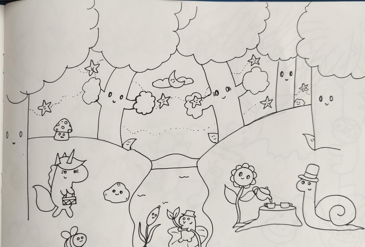 Enchanted Forest Doodle Project - student project