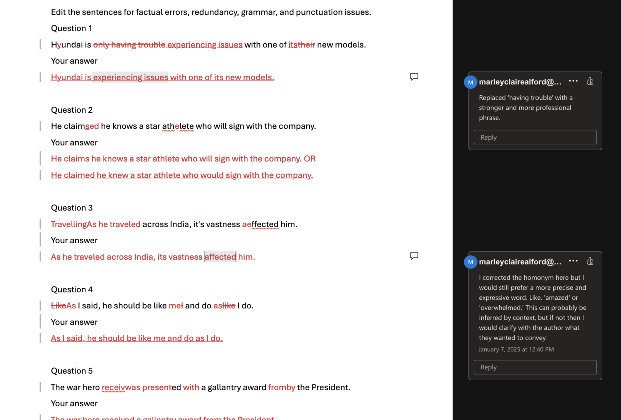 Writing Editing Masterclass Final Assignment - student project