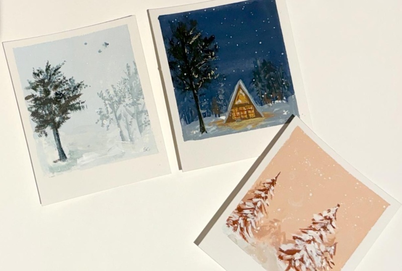 winter scene Polaroids