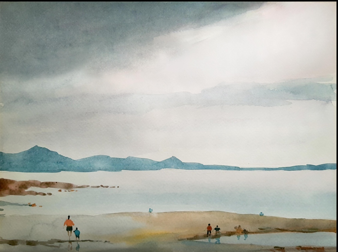 Clouds and shore - student project