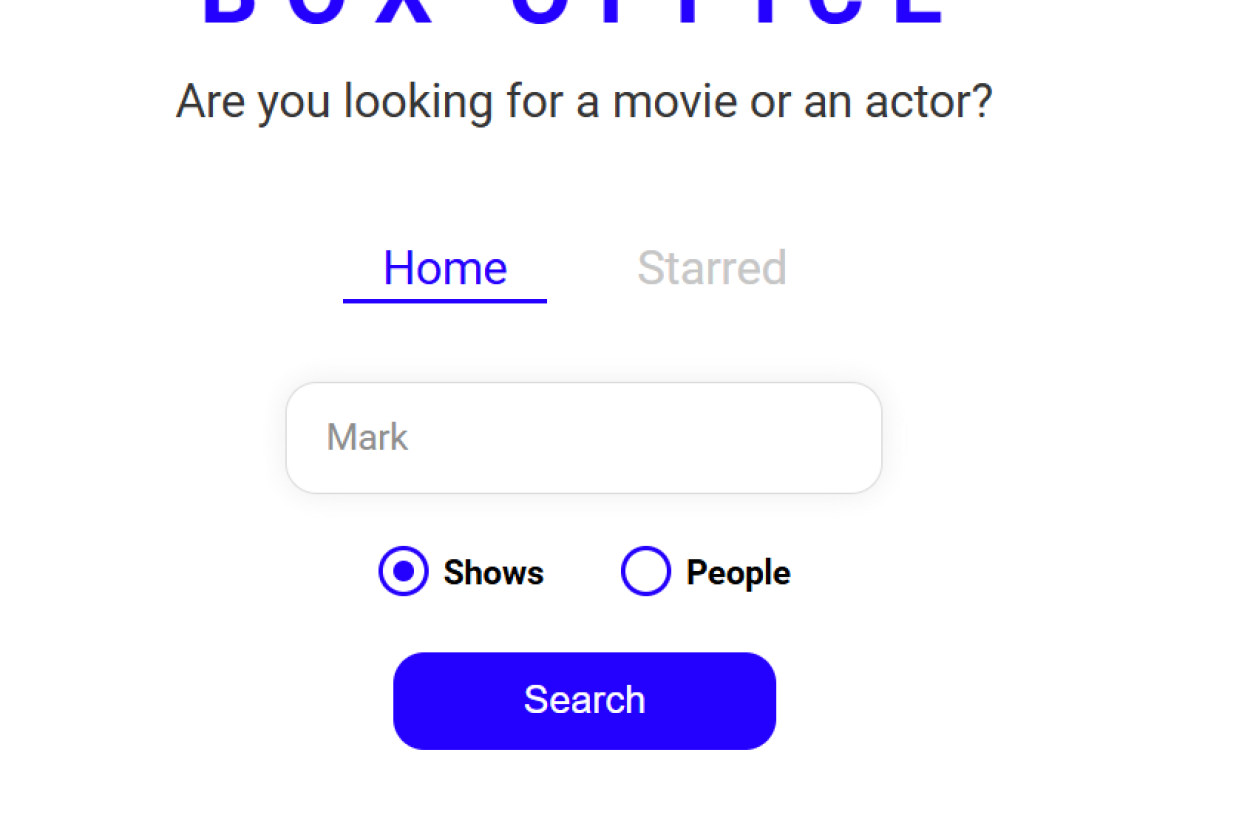 Box Office - student project