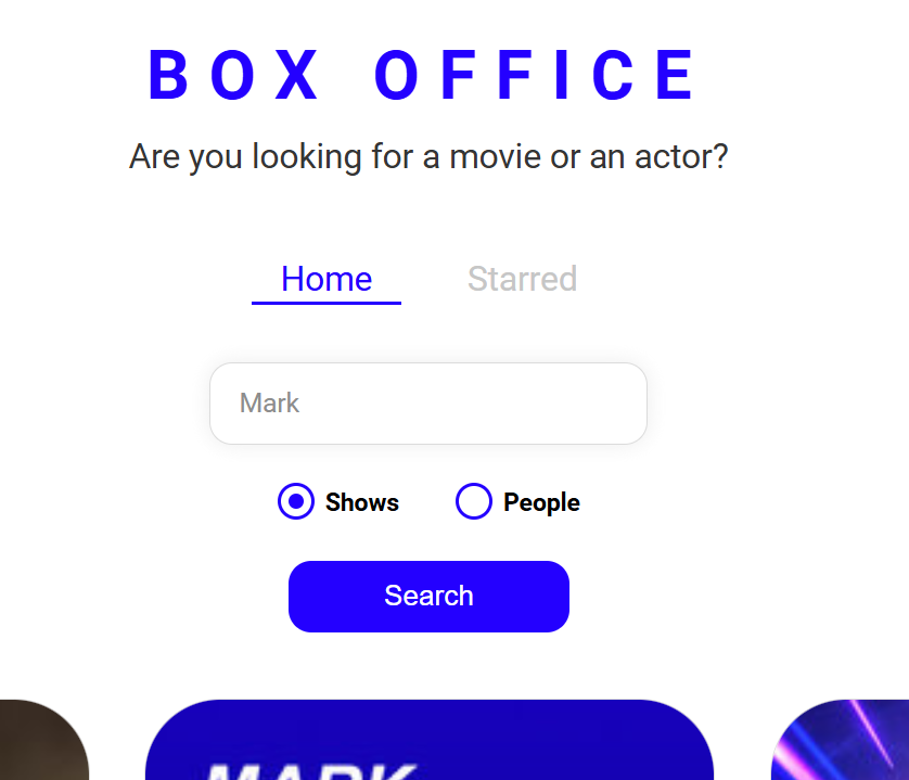 Box Office - student project