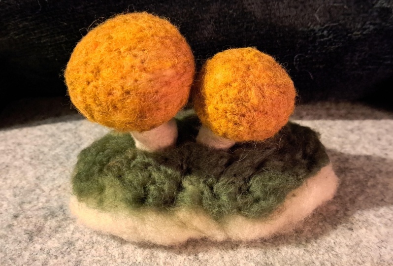 felted mushrooms