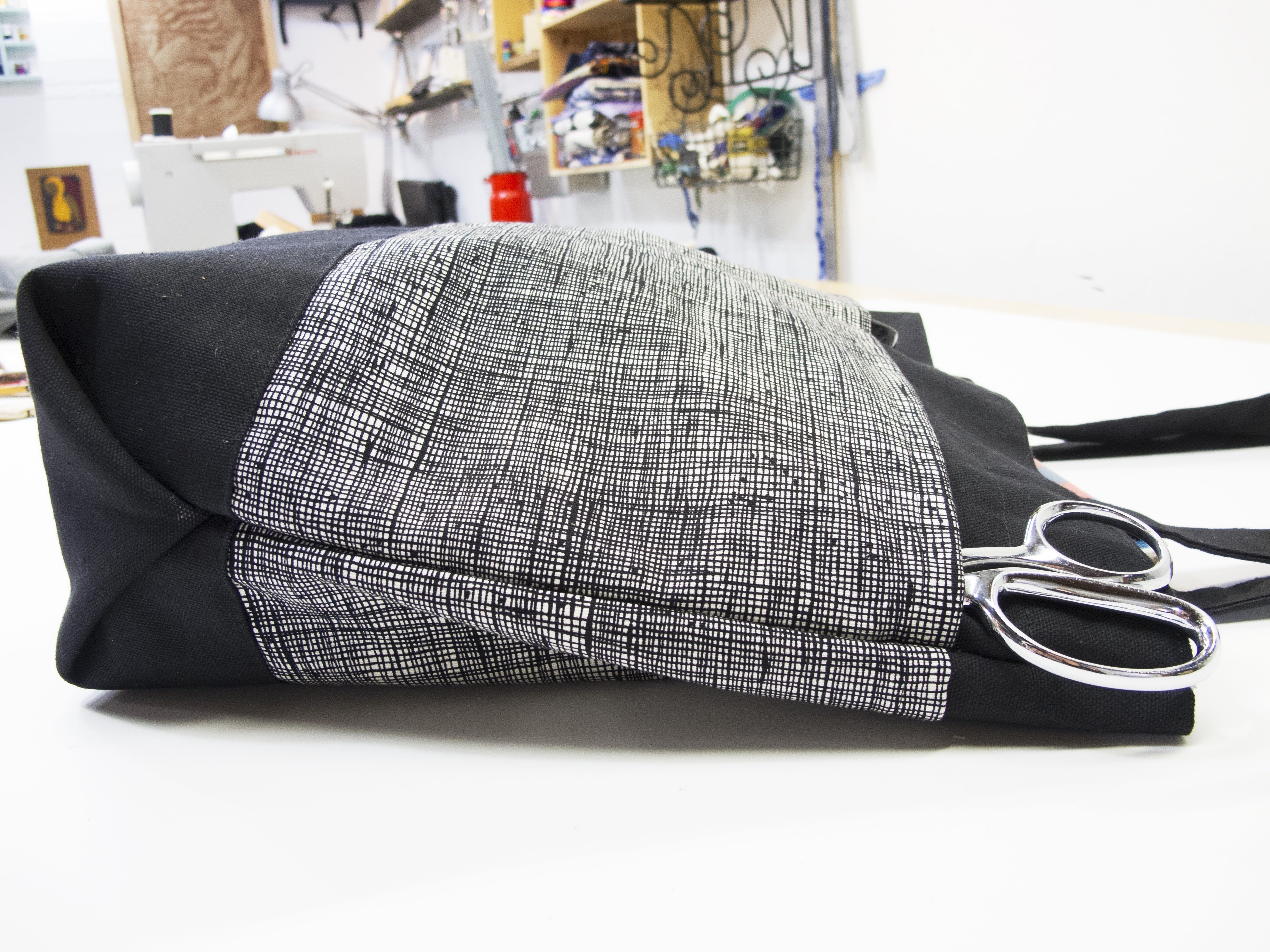 Black + White Tote - student project