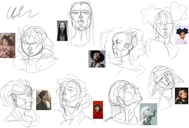 Head drawings