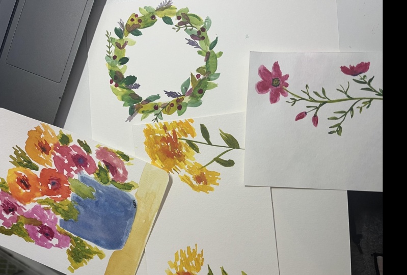 Floral Greeting Cards Class