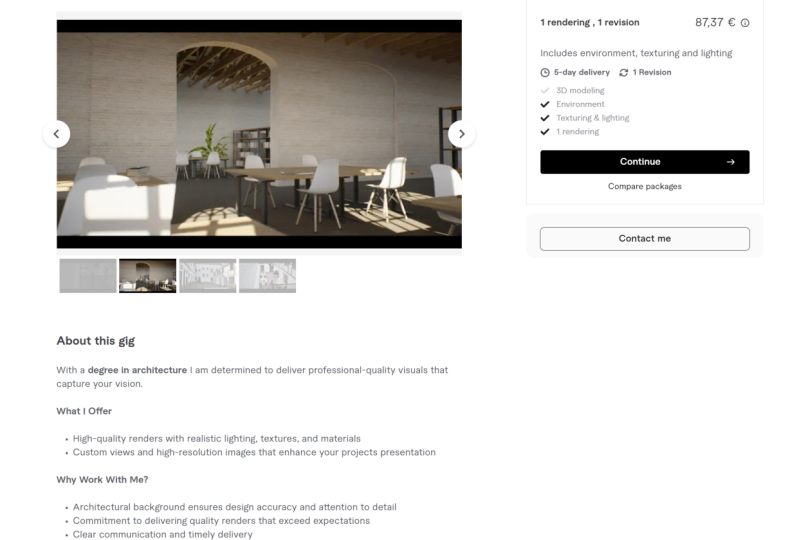 my first Fiverr Gig