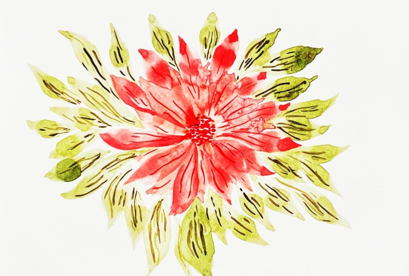 Watercolor Christmas pictures for greeting cards