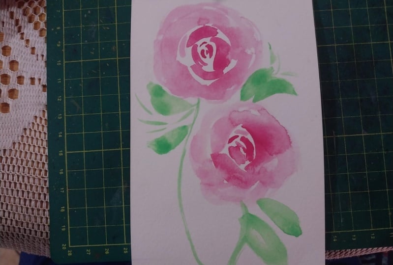 Watercolor roses