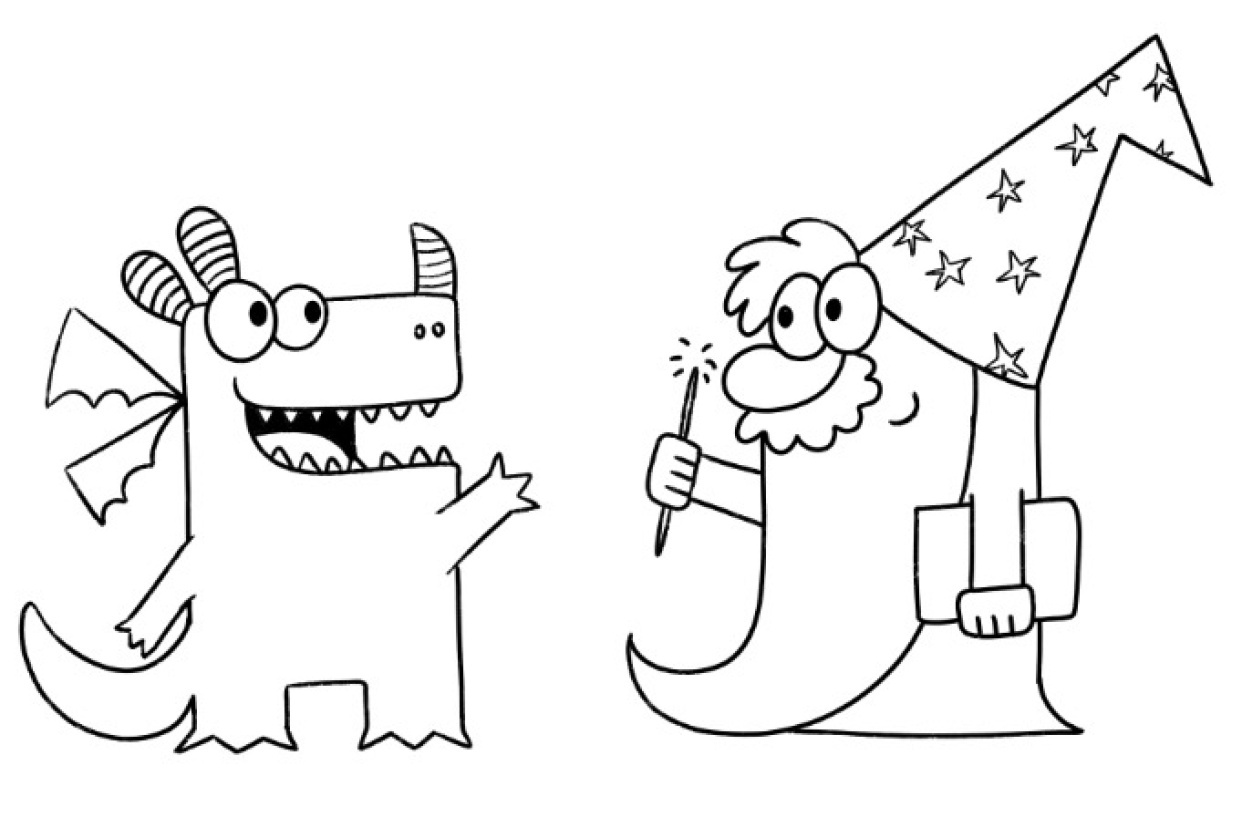 Dragon and Wizard - student project