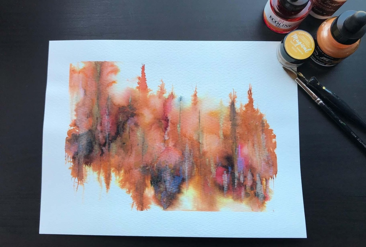 Love experimenting with color and materials! - student project