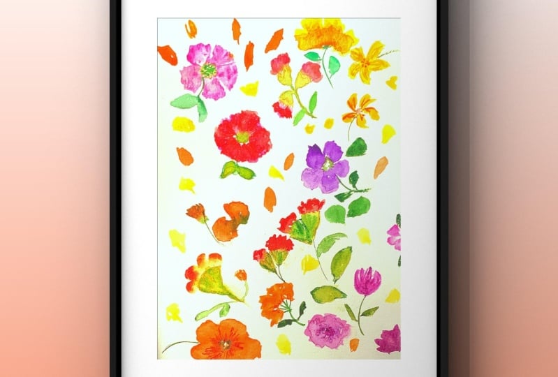 Flower painting.