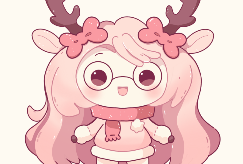 Kawaii reindeer girl